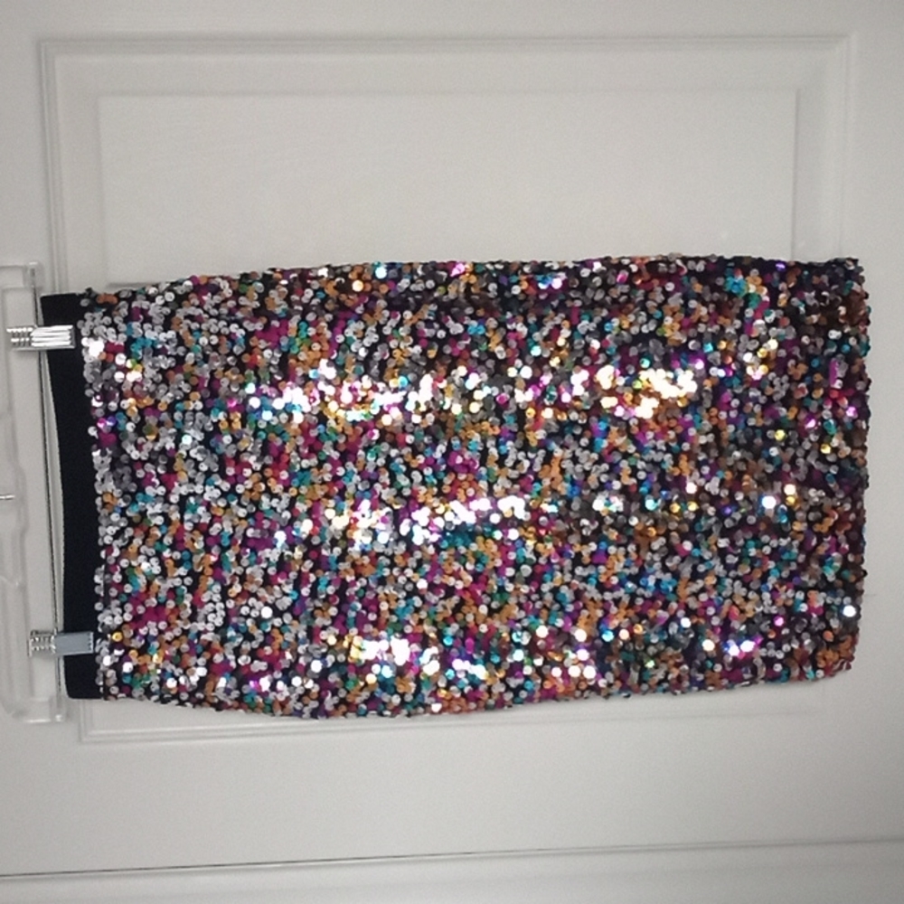 H&M multi-coloured sequin skirt